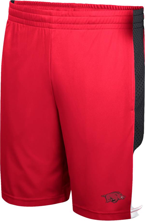 Colosseum Men's Arkansas Razorbacks Cardinal Basketball Shorts product image