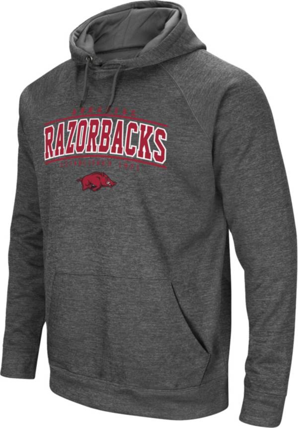 Colosseum Men's Arkansas Razorbacks Grey Logo Hoodie