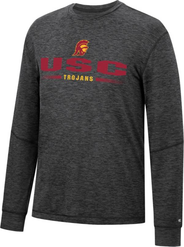 Colosseum Men's USC Trojans Black Tournament Long Sleeve T-Shirt