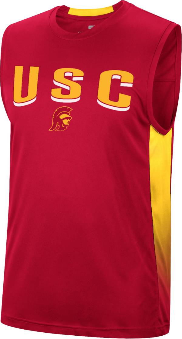 Colosseum Men's USC Trojans Cardinal Hollywood Sleeveless T-Shirt