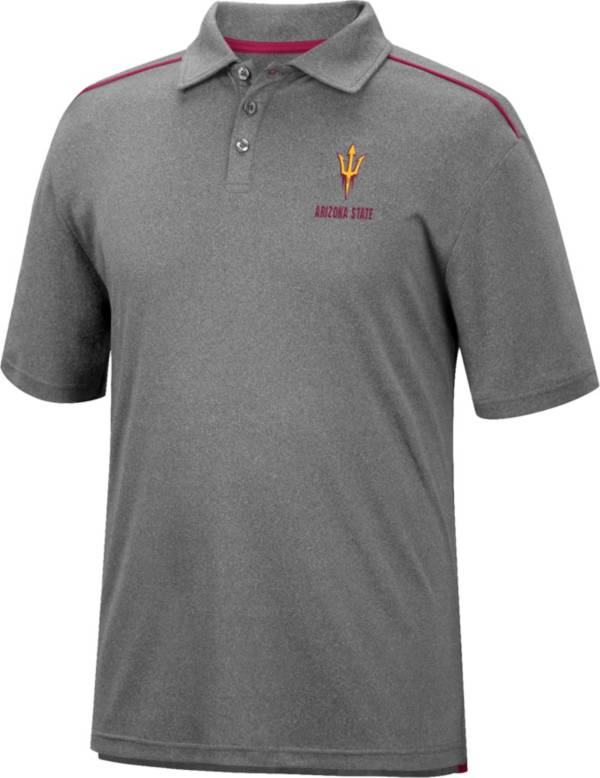 Colosseum Men's Arizona State Sun Devils Gray Polo
