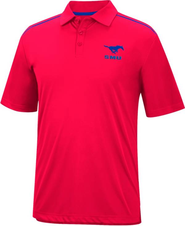 Colosseum Men's Southern Methodist Mustangs Red Polo