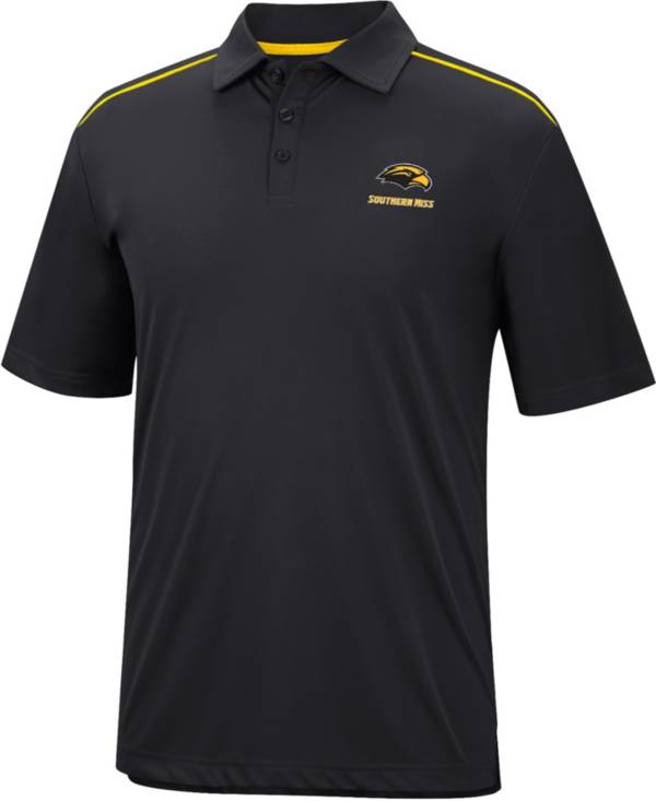 Colosseum Men's Southern Miss Golden Eagles Black Polo