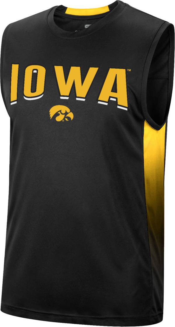 Colosseum Men's Iowa Hawkeyes Black Hollywood Sleeveless T-Shirt