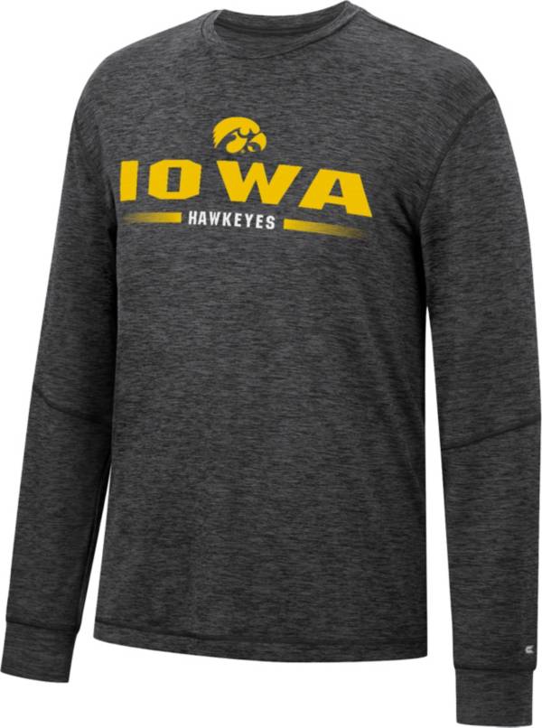 Colosseum Men's Iowa Hawkeyes Black Tournament Long Sleeve T-Shirt