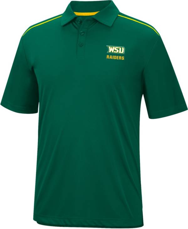 Colosseum Men's Wright State Raiders Green Polo