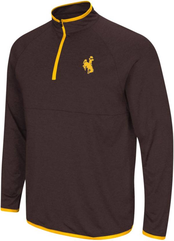 Colosseum Men's Wyoming Cowboys Brown Rival 1/4 Zip Jacket product image