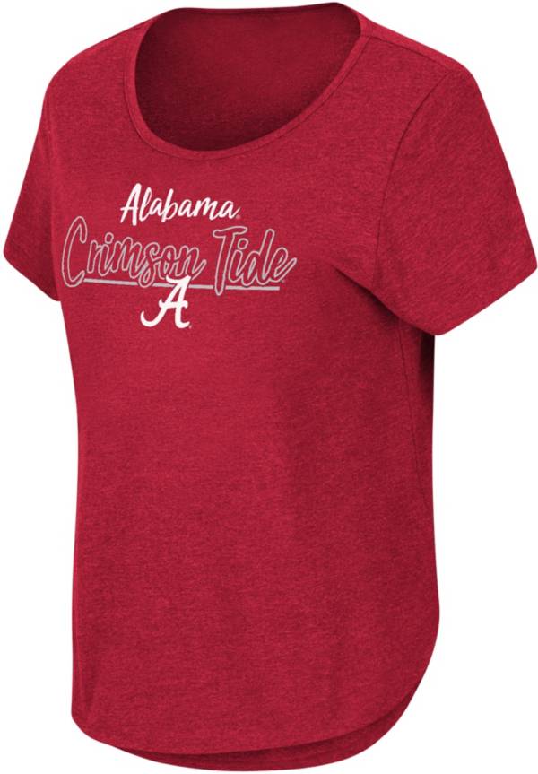 Colosseum Women's Alabama Crimson Tide Crimson Curved Hem T-Shirt