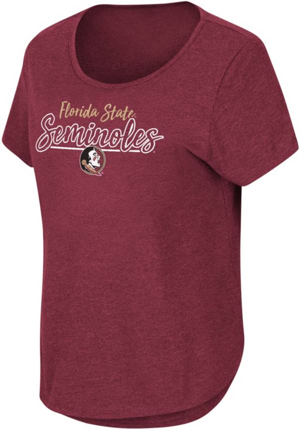 Colosseum Women's Florida State Seminoles Garnet Curved Hem T-Shirt