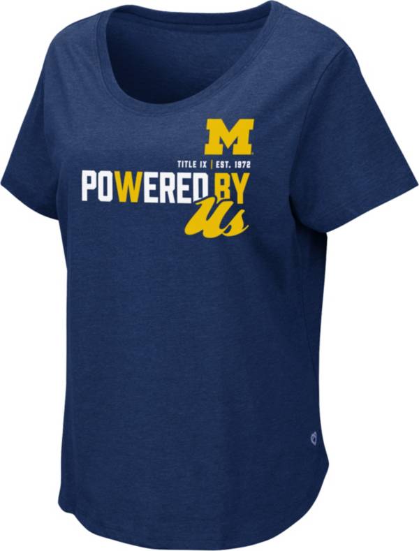 Colosseum Women's Michigan Wolverines Blue Title IX T-Shirt