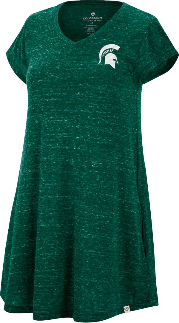 Colosseum Women's Michigan State Spartans Green Diary T-Shirt Dress