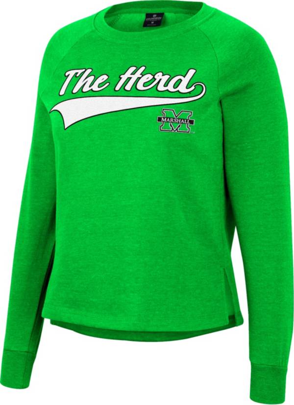 Colosseum Women's Marshall Thundering Herd Green Already Did Pullover Sweatshirt product image