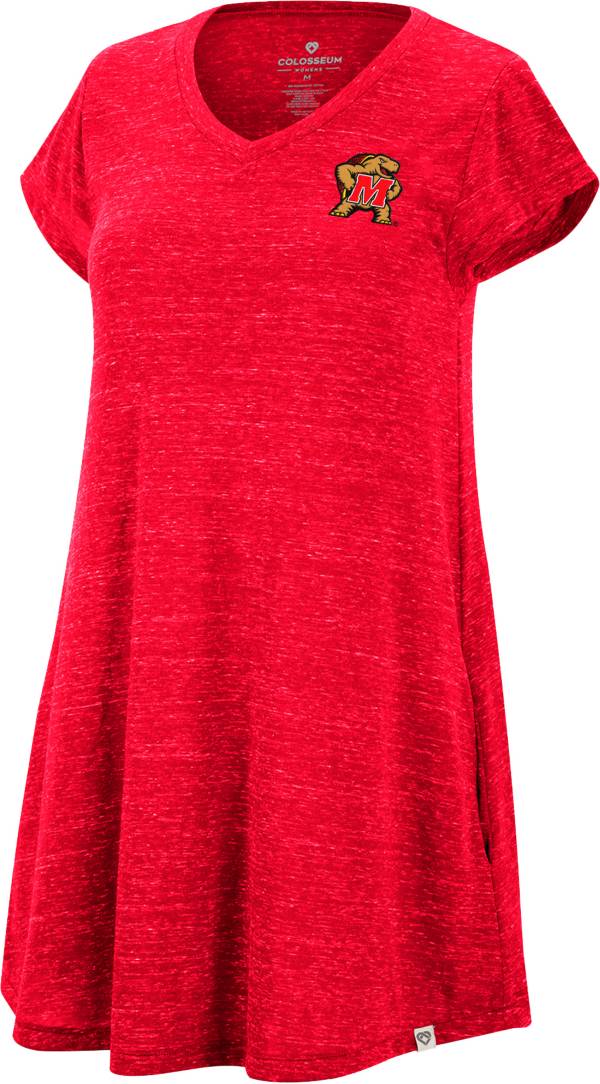 Colosseum Women's Maryland Terrapins Red Diary T-Shirt Dress