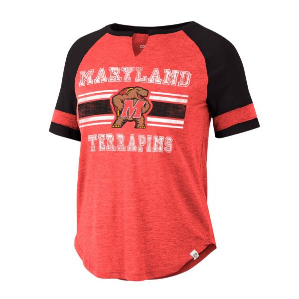 Colosseum Women's Maryland Terrapins Red Raglan T-Shirt product image