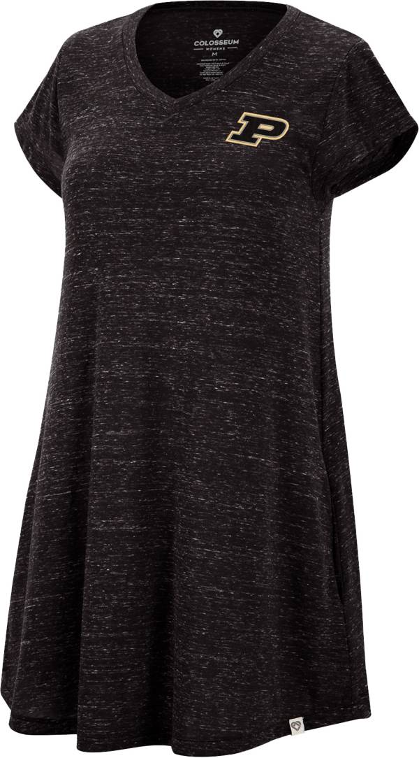 Colosseum Women's Purdue Boilermakers Black Diary T-Shirt Dress