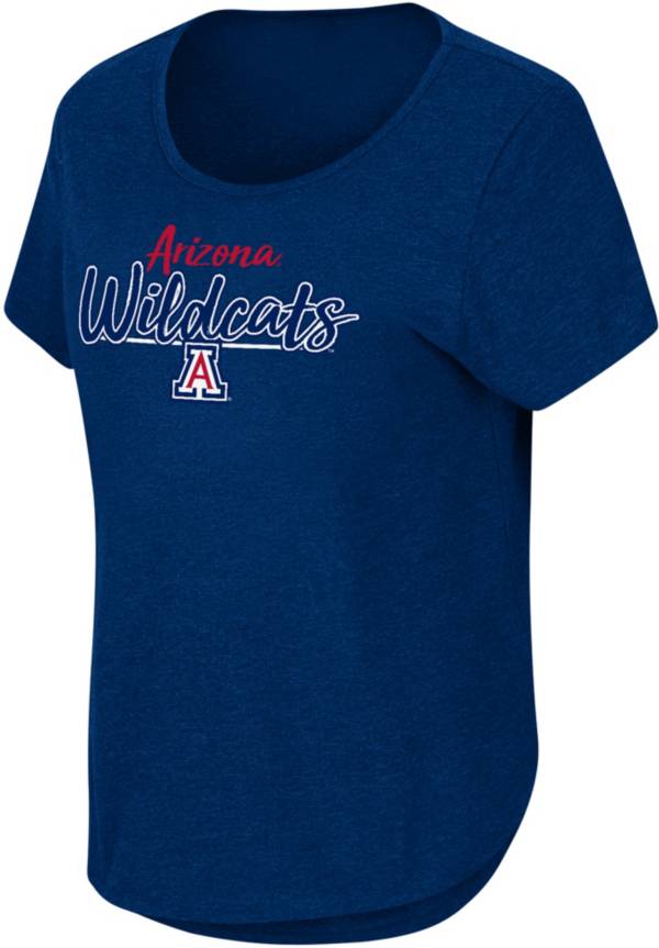 Colosseum Women's Arizona Wildcats Navy Curved Hem T-Shirt