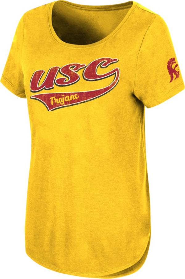 Colosseum Women's USC Trojans Gold Scoop T-Shirt