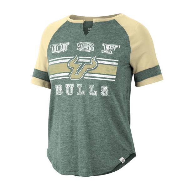 Colosseum Women's South Florida Bulls Green Raglan T-Shirt product image