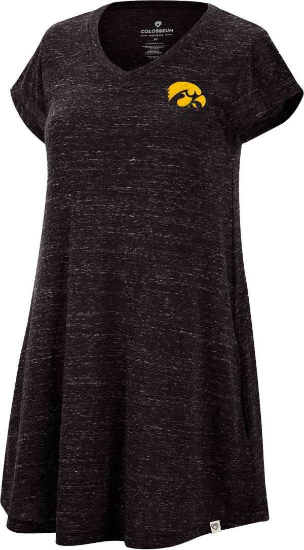 Colosseum Women's Iowa Hawkeyes Black Diary T-Shirt Dress