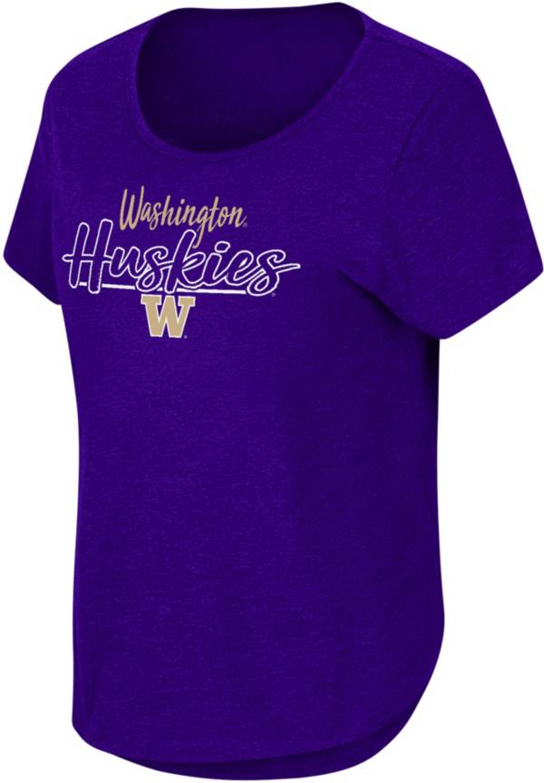 Colosseum Women's Washington Huskies Purple Curved Hem T-Shirt