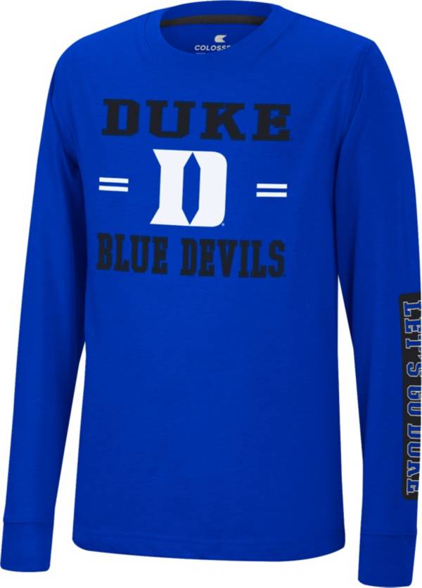 Colosseum Youth Duke Blue Devils Duke Blue Long Sleeve Trolley T-Shirt