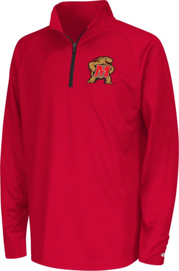 Colosseum Youth Maryland Terrapins Red Draft 1/4 Zip Jacket product image