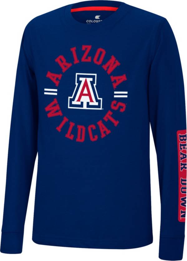 Colosseum Youth Arizona Wildcats Navy Long Sleeve Trolley T-Shirt product image