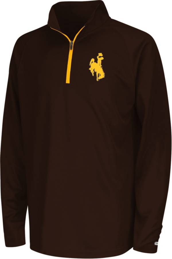 Colosseum Youth Wyoming Cowboys Brown Draft 1/4 Zip Jacket product image