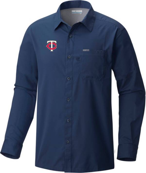 Columbia Men's Minnesota Twins Navy Slack Tide Long Sleeve T-Shirt product image