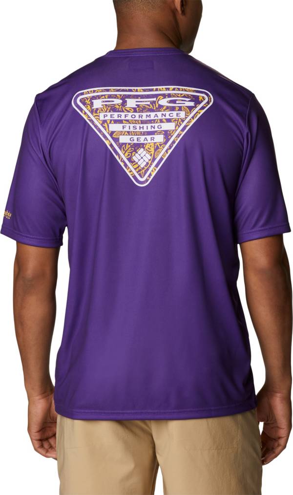 Columbia Men's LSU Tigers Purple Terminal Tackle Shirt