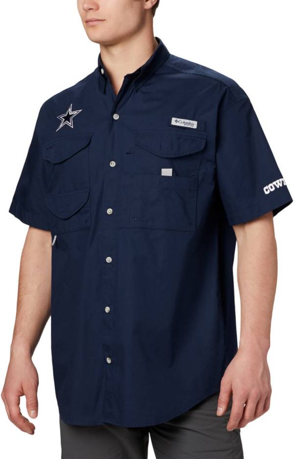 Columbia Men's Dallas Cowboys Bonehead Navy Buttoned T-Shirt product image