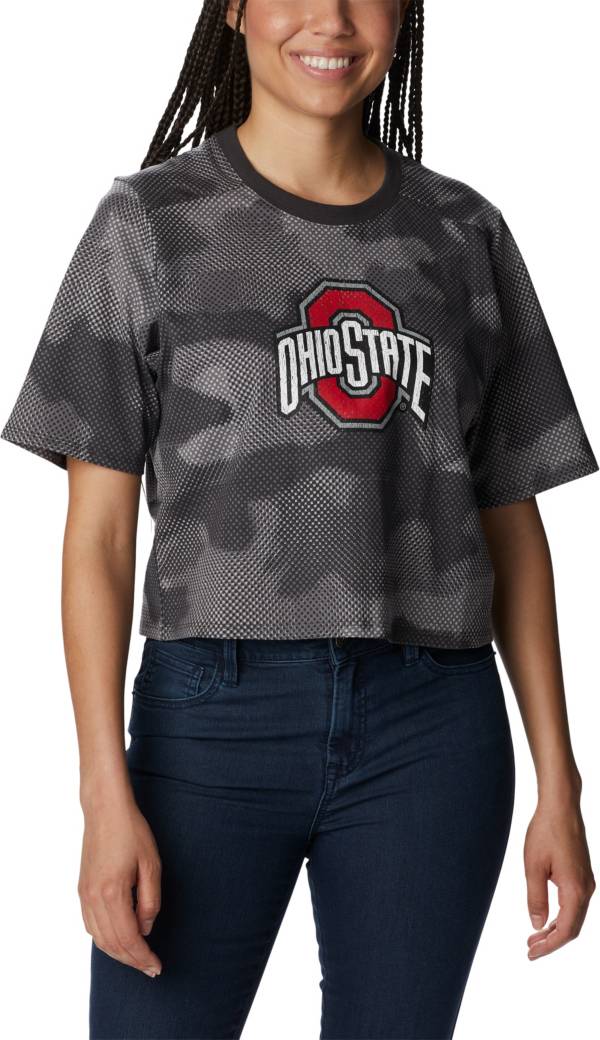 Columbia Women's Ohio State Buckeyes Gray Park Box Shirt