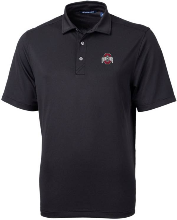 Cutter & Buck Men's Ohio State Buckeyes Black Virtue Eco Pique Polo product image