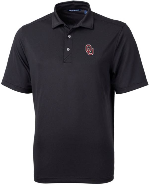 Cutter & Buck Men's Oklahoma Sooners Black Virtue Eco Pique Polo Dick