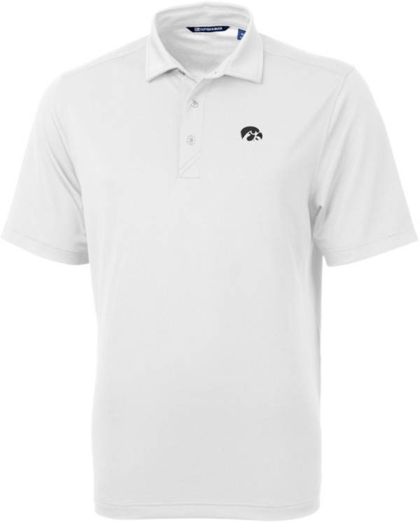 Cutter & Buck Men's Iowa Hawkeyes White Virtue Eco Pique Polo product image