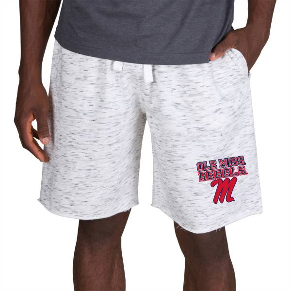 Concepts Sport Men's Ole Miss Rebels White Alley Fleece Shorts product image