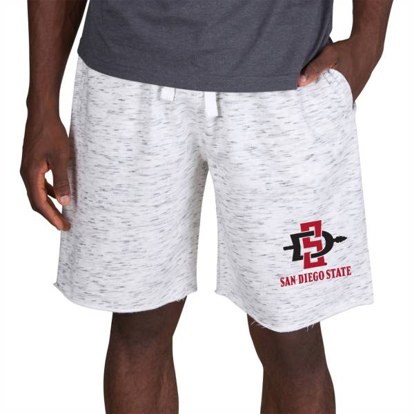 Concepts Sport Men's San Diego State Aztecs White Alley Fleece Shorts product image