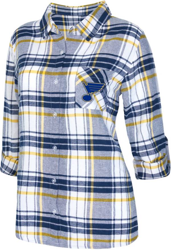 Concepts Sport Women's St. Louis Blues Navy Flannel Nightshirt