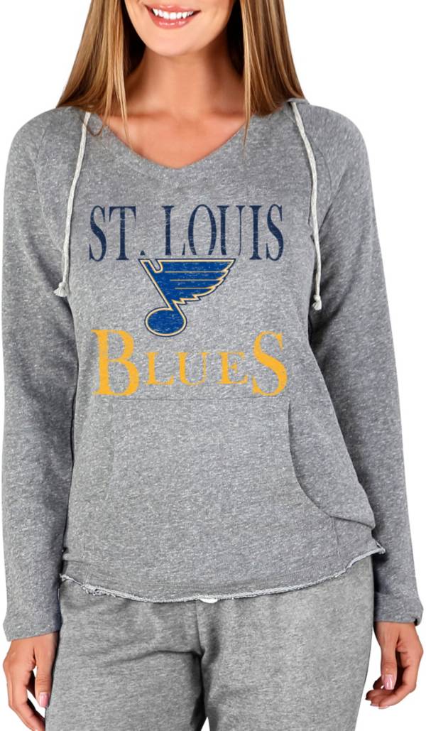 Concepts Sport Women's St. Louis Blues Mainstream Navy Hooded Long Sleeve T-Shirt