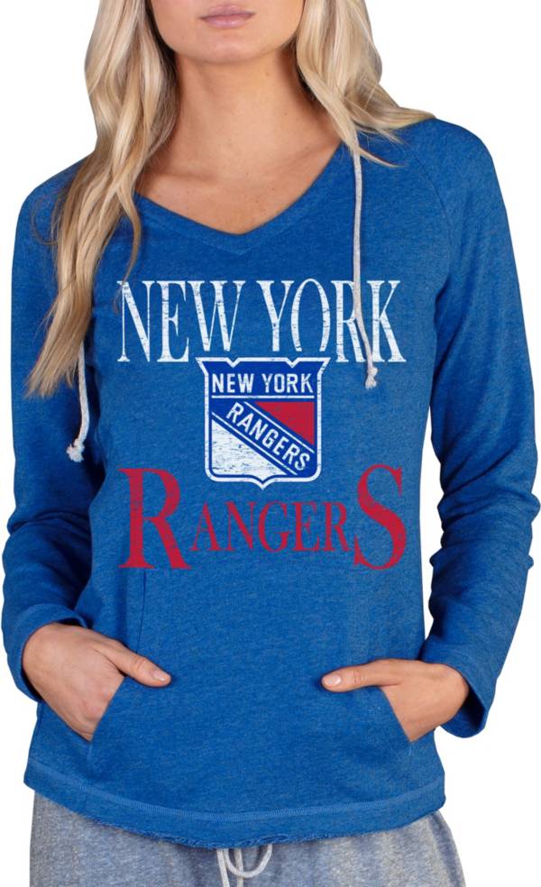 Concepts Sport Women's New York Rangers Mainstream Royal Hooded Long Sleeve T-Shirt