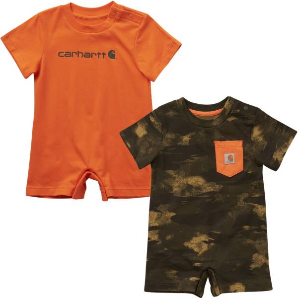 Carhartt Infant Boys' Short Sleeve Green Camo Two-Piece Romper Set