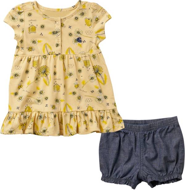 Carhartt Short Sleeve Printed Dress and Diaper Cover Set