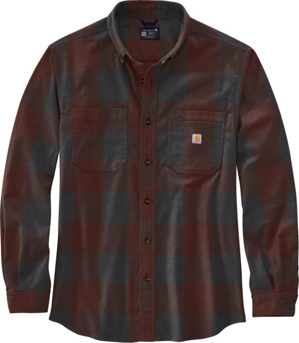 Carhartt Men's Rugged Flex Relaxed Fit Midweight Plaid Long Sleeve Flannel Shirt product image