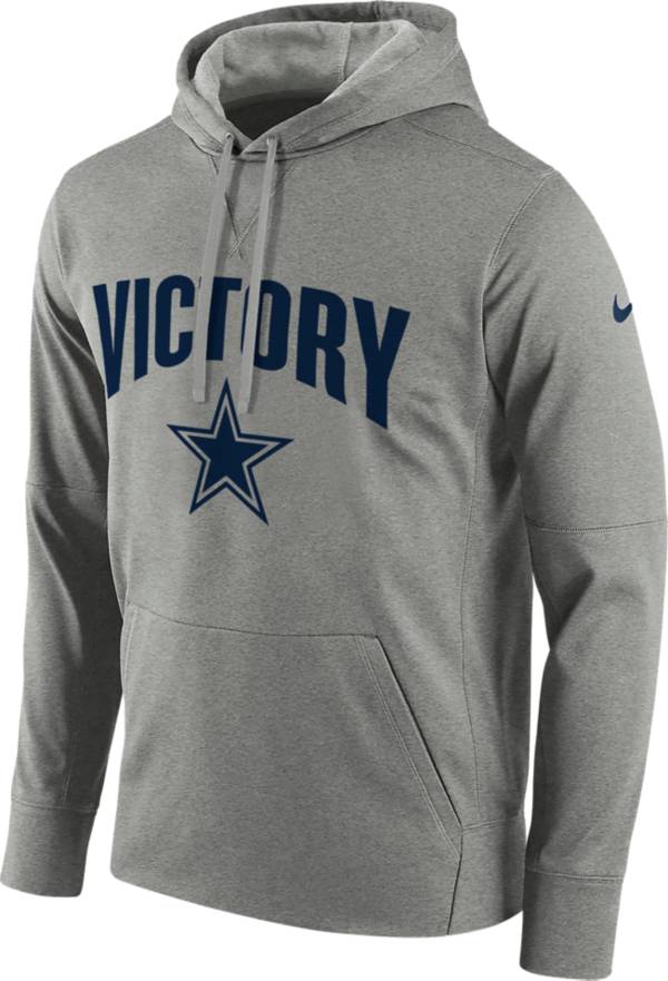 Nike Men's Dallas Cowboys Victory Logo Grey Pullover Hoodie