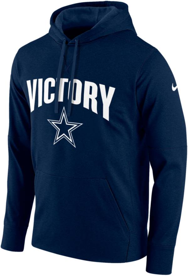 Nike Men's Dallas Cowboys Victory Logo Navy Pullover Hoodie