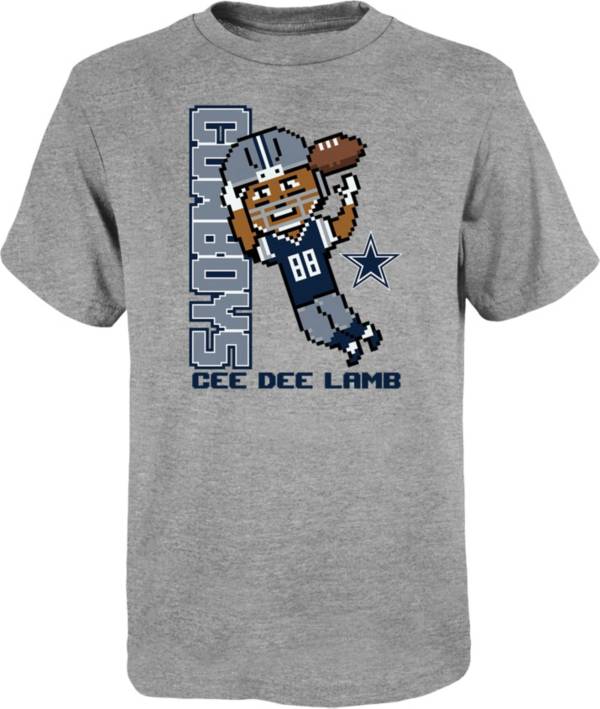 Dallas Cowboys Merchandising Youth CeeDee Lamb #88 Pixels Grey T-Shirt product image