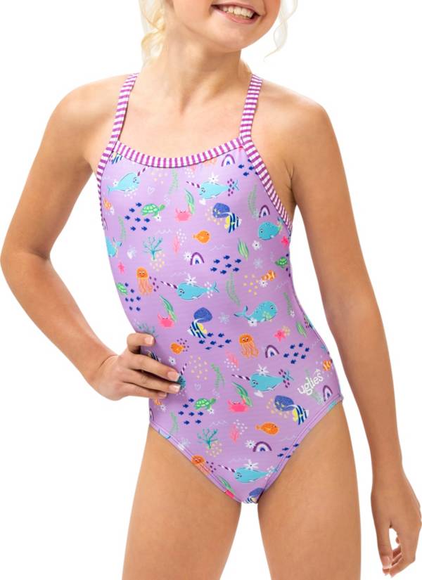 Dolfin Girls' Uglies Norie Print One Piece Swimsuit