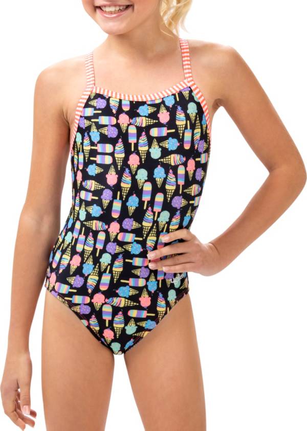 Dolfin Girls' Uglies Summer Sweet Print One Piece Swimsuit