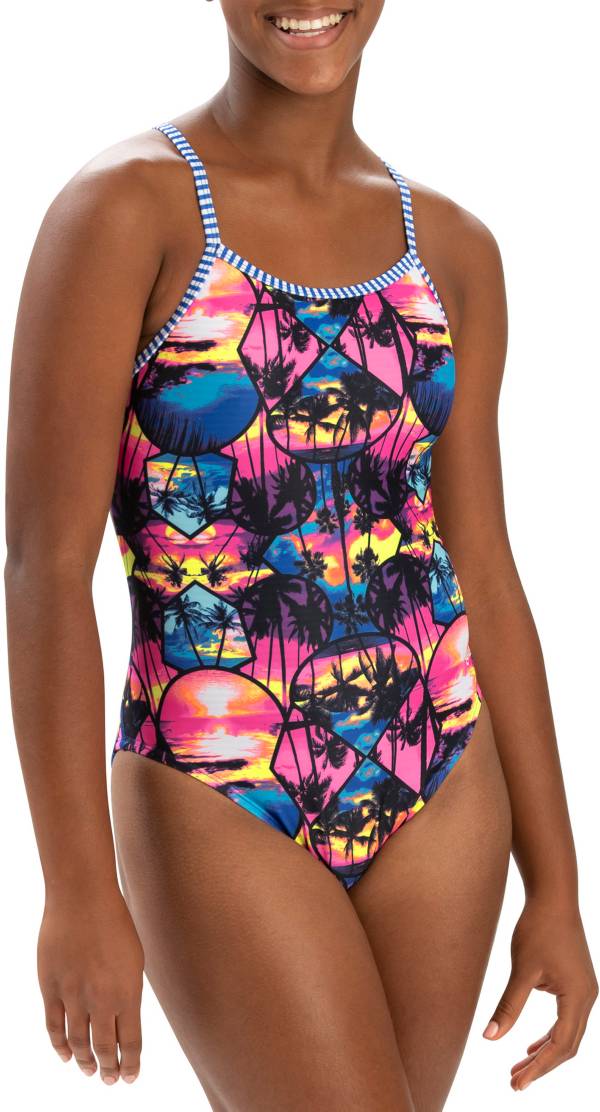 Dolfin Women's Uglies Print Double Strap One Piece Swimsuit product image