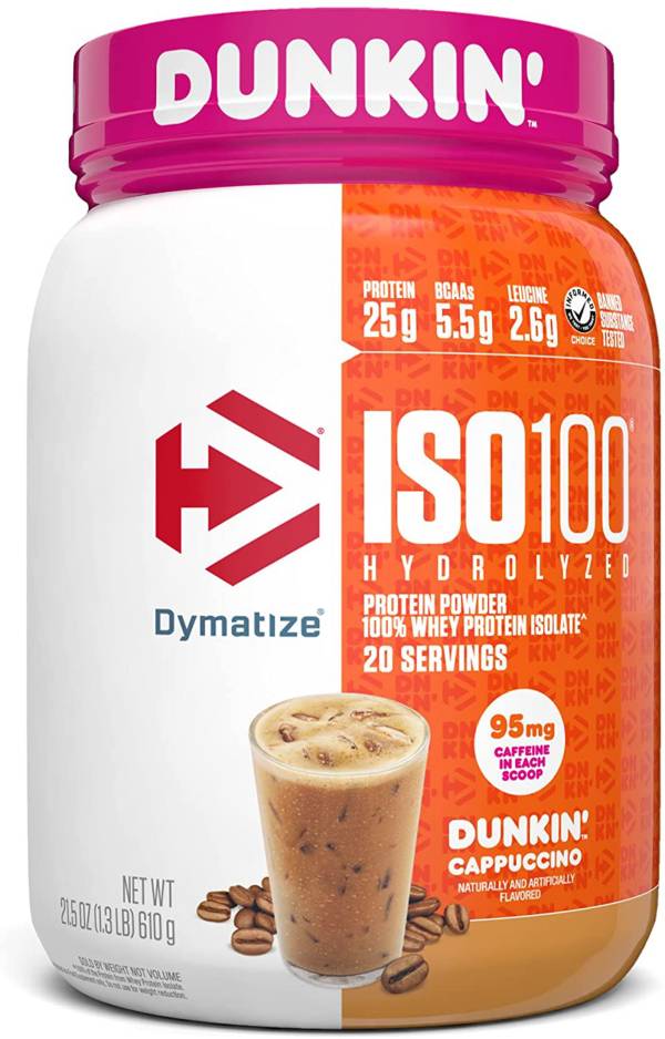 Dymatize ISO100 Hydrolyzed Whey Protein Powder – Dunkin Cappuccino (1.3 lbs.) product image